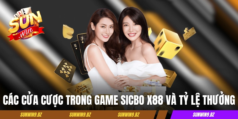 Các cửa cược trong game Sicbo x88 và tỷ lệ thưởng
